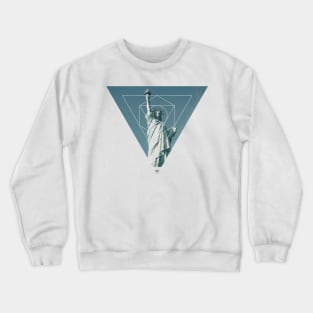 Statue of Liberty Geometric Photography Crewneck Sweatshirt